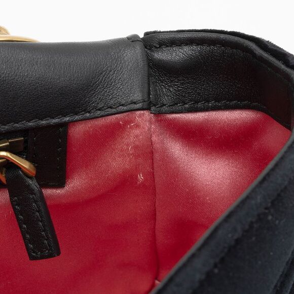 Gucci Matelasse Velvet GG Marmont Small Flap Shoulder Bag - Picture 11 of 15